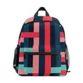 thumbnail image 1 of FORMRS Kids School Backpack with Front Zippered Pocket 12" Student Travel Daypack, Navy Blue Stripes, 1 of 6