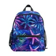 thumbnail image 1 of FORMRS School Backpack with Front Zippered Pocket 12" Student Travel Daypack, Neon Pink Starfish, 1 of 6