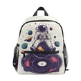 thumbnail image 1 of FORMRS School Backpack with Front Zippered Pocket 12" Student Travel Daypack, Orange Astronaut Planet, 1 of 6
