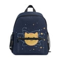 thumbnail image 1 of FORMRS School Backpack with Front Zippered Pocket 12" Student Travel Daypack, Orange Cat Planet, 1 of 6