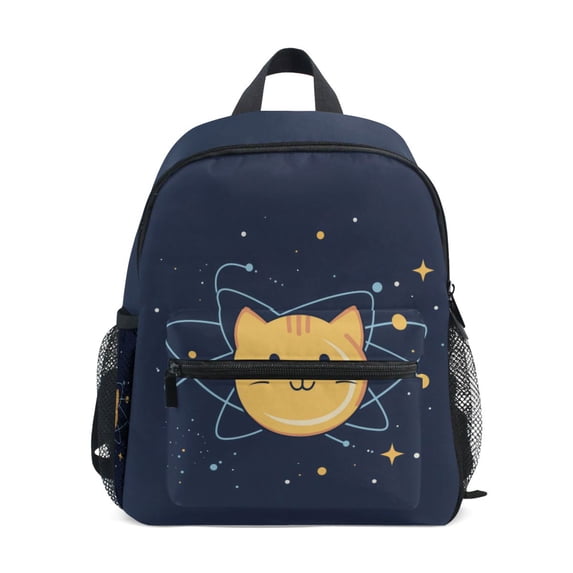 FORMRS School Backpack with Front Zippered Pocket 12" Student Travel Daypack, Orange Cat Planet