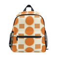 thumbnail image 1 of FORMRS Kids School Backpack with Front Zippered Pocket 12" Student Travel Daypack, Orange Geometric Pattern, 1 of 6