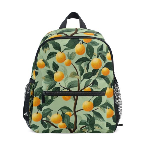 FORMRS School Backpack with Front Zippered Pocket 12" Student Travel Daypack, Orange Tree