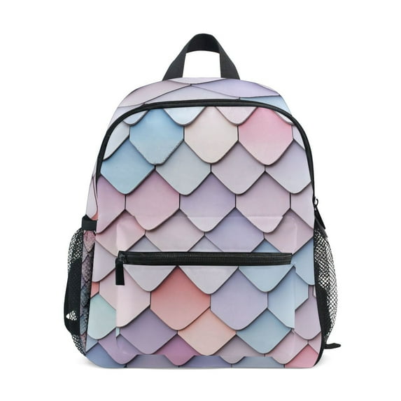 FORMRS School Backpack with Front Zippered Pocket 12" Student Travel Daypack, Pink Art Pattern