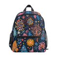 thumbnail image 1 of FORMRS School Backpack with Front Zippered Pocket 12" Student Travel Daypack, Pink Christmas Splendor, 1 of 6
