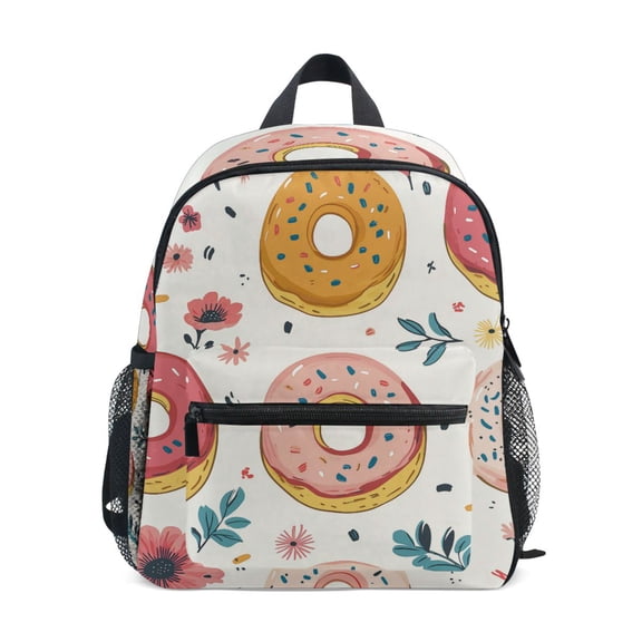 FORMRS School Backpack with Front Zippered Pocket 12" Student Travel Daypack, Pink Donut
