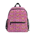 thumbnail image 1 of FORMRS School Backpack with Front Zippered Pocket 12" Student Travel Daypack, Pink Doughnuts, 1 of 6