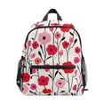 thumbnail image 1 of FORMRS School Backpack with Front Zippered Pocket 12" Student Travel Daypack, Pink Floral, 1 of 6