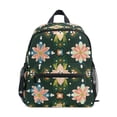 thumbnail image 1 of FORMRS School Backpack with Front Zippered Pocket 12" Student Travel Daypack, Pink Geometric Flowers, 1 of 6