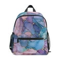thumbnail image 1 of FORMRS School Backpack with Front Zippered Pocket 12" Student Travel Daypack, Pink Marble Pattern, 1 of 6