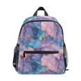 thumbnail image 1 of FORMRS Kids School Backpack with Front Zippered Pocket 12" Student Travel Daypack, Pink Marble Pattern, 1 of 6