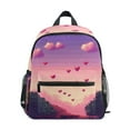 thumbnail image 1 of FORMRS School Backpack with Front Zippered Pocket 12" Student Travel Daypack, Pixel Floating Hearts, 1 of 6