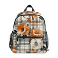 thumbnail image 1 of FORMRS School Backpack with Front Zippered Pocket 12" Student Travel Daypack, Plaid Floral, 1 of 6