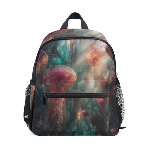 FORMRS School Backpack with Front Zippered Pocket 12" Student Travel Daypack, Psychedelic Forest