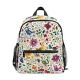 thumbnail image 1 of FORMRS Kids School Backpack with Front Zippered Pocket 12" Student Travel Daypack, Purple Cartoon Animals, 1 of 6