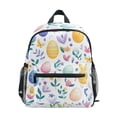 thumbnail image 1 of FORMRS School Backpack with Front Zippered Pocket 12" Student Travel Daypack, Purple Easter Eggs, 1 of 6