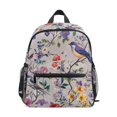 thumbnail image 1 of FORMRS School Backpack with Front Zippered Pocket 12" Student Travel Daypack, Purple Floral Pattern, 1 of 6