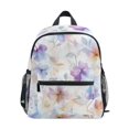 thumbnail image 1 of FORMRS School Backpack with Front Zippered Pocket 12" Student Travel Daypack, Purple Flower Pattern, 1 of 6
