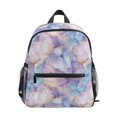 thumbnail image 1 of FORMRS Kids School Backpack with Front Zippered Pocket 12" Student Travel Daypack, Purple Marble Pattern, 1 of 6