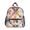 thumbnail image 1 of FORMRS School Backpack with Front Zippered Pocket 12" Student Travel Daypack, Purple Retro Flower, 1 of 6