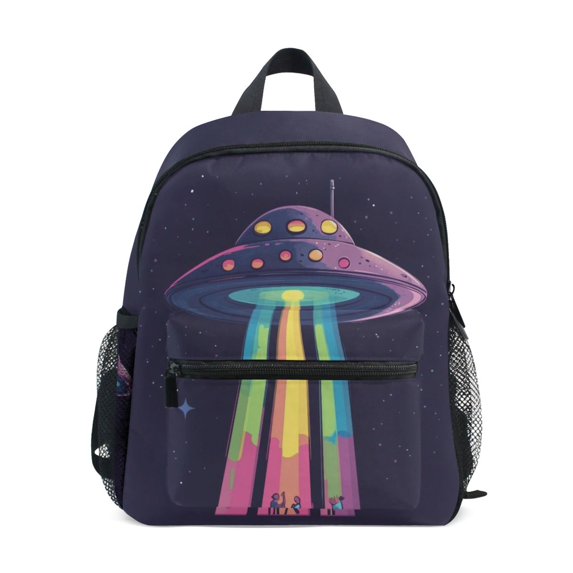 FORMRS School Backpack with Front Zippered Pocket 12" Student Travel Daypack, Purple UFO