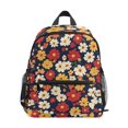 thumbnail image 1 of FORMRS School Backpack with Front Zippered Pocket 12" Student Travel Daypack, Red Floral, 1 of 6