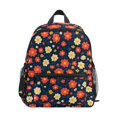 thumbnail image 1 of FORMRS Kids School Backpack with Front Zippered Pocket 12" Student Travel Daypack, Red Floral, 1 of 6