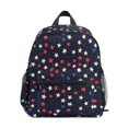 thumbnail image 1 of FORMRS Kids School Backpack with Front Zippered Pocket 12" Student Travel Daypack, Red Starry Pattern, 1 of 6
