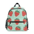 thumbnail image 1 of FORMRS School Backpack with Front Zippered Pocket 12" Student Travel Daypack, Red Strawberry, 1 of 6