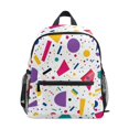 thumbnail image 1 of FORMRS School Backpack with Front Zippered Pocket 12" Student Travel Daypack, Retro Round, 1 of 6