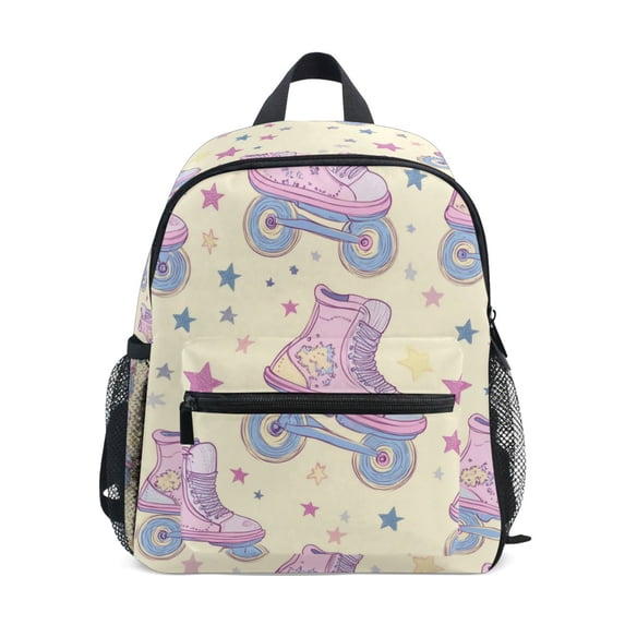 FORMRS Kids School Backpack with Front Zippered Pocket 12" Student Travel Daypack, Roller Disco
