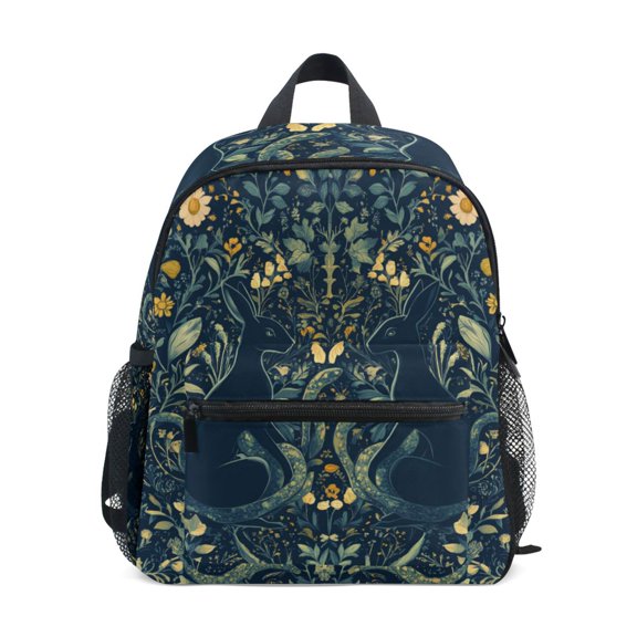 FORMRS School Backpack with Front Zippered Pocket 12" Student Travel Daypack, Shadowy Forest Pattern