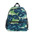thumbnail image 1 of FORMRS School Backpack with Front Zippered Pocket 12" Student Travel Daypack, Sharks Pattern, 1 of 6