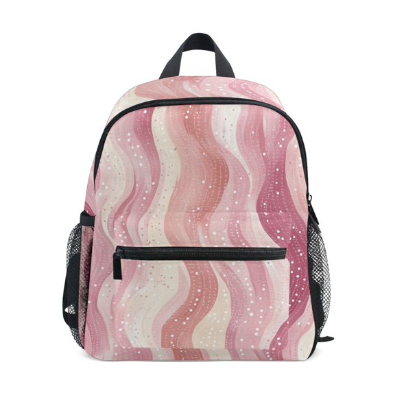FORMRS School Backpack with Front Zippered Pocket 12" Student Travel Daypack, Soft Brown Pattern