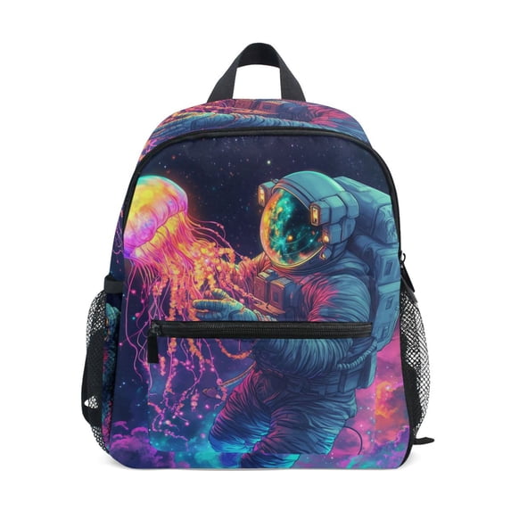 FORMRS Kids School Backpack with Front Zippered Pocket 12" Student Travel Daypack, Space Astronaut