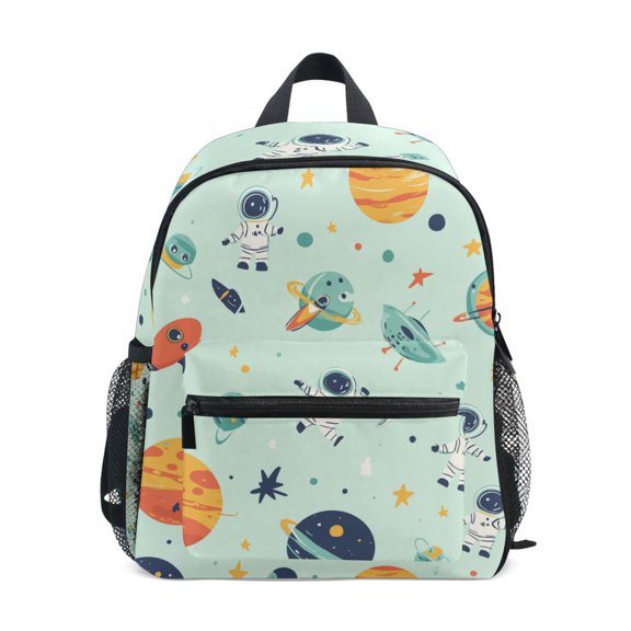 FORMRS School Backpack with Front Zippered Pocket 12" Student Travel Daypack, Space Patterns