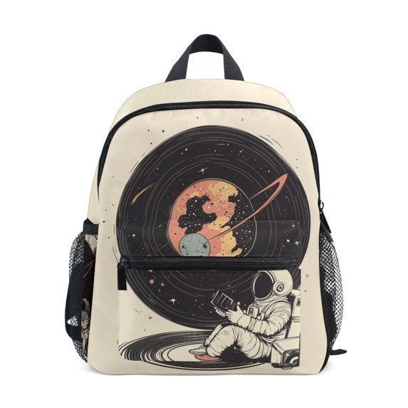 FORMRS Kids School Backpack with Front Zippered Pocket 12" Student Travel Daypack, Space Record