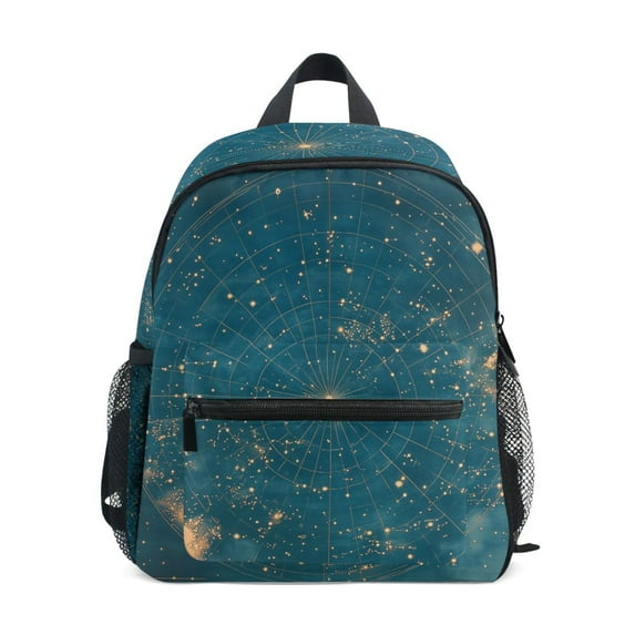 FORMRS School Backpack with Front Zippered Pocket 12" Student Travel Daypack, Star Map