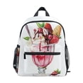 thumbnail image 1 of FORMRS School Backpack with Front Zippered Pocket 12" Student Travel Daypack, Strawberry Ice Cream Pattern, 1 of 6