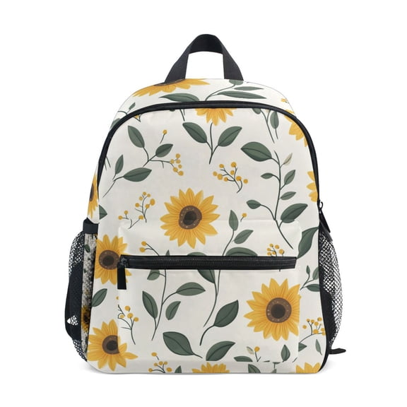 FORMRS School Backpack with Front Zippered Pocket 12" Student Travel Daypack, Sunflower Pattern