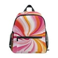 thumbnail image 1 of FORMRS School Backpack with Front Zippered Pocket 12" Student Travel Daypack, Swirling Lines, 1 of 6