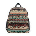 thumbnail image 1 of FORMRS School Backpack with Front Zippered Pocket 12" Student Travel Daypack, Tribal Art, 1 of 6