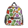 thumbnail image 1 of FORMRS School Backpack with Front Zippered Pocket 12" Student Travel Daypack, Vegetables Pattern, 1 of 6