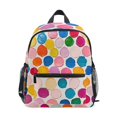 thumbnail image 1 of FORMRS School Backpack with Front Zippered Pocket 12" Student Travel Daypack, Watercolor Circles, 1 of 6