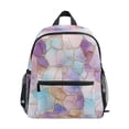 thumbnail image 1 of FORMRS School Backpack with Front Zippered Pocket 12" Student Travel Daypack, Watercolor Marble Pattern, 1 of 6