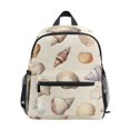 thumbnail image 1 of FORMRS School Backpack with Front Zippered Pocket 12" Student Travel Daypack, Watercolor Seashells, 1 of 6