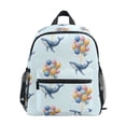 thumbnail image 1 of FORMRS School Backpack with Front Zippered Pocket 12" Student Travel Daypack, Whale Balloon Pattern, 1 of 6
