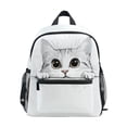 thumbnail image 1 of FORMRS School Backpack with Front Zippered Pocket 12" Student Travel Daypack, White Cat, 1 of 6