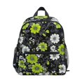 thumbnail image 1 of FORMRS School Backpack with Front Zippered Pocket 12" Student Travel Daypack, White Flower Pattern, 1 of 6