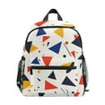 thumbnail image 1 of FORMRS School Backpack with Front Zippered Pocket 12" Student Travel Daypack, White Geometric, 1 of 6